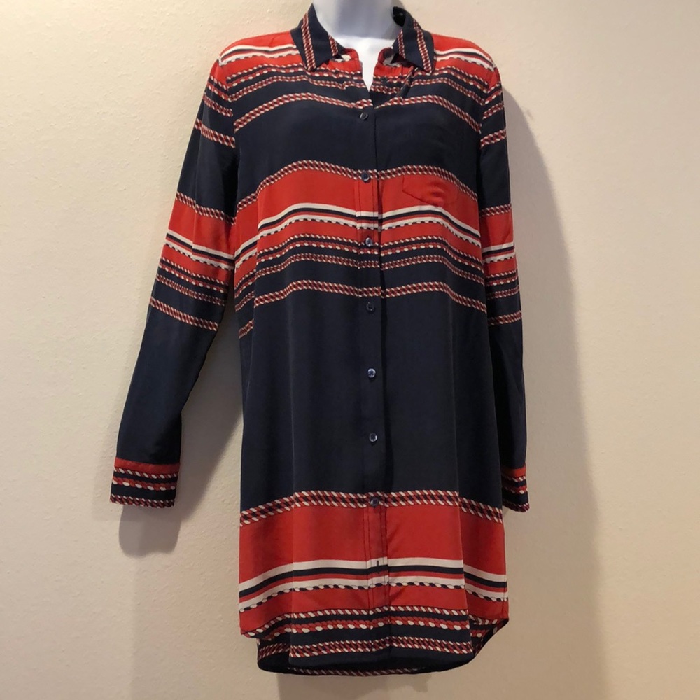 - Equipment Essential silk shirt dress, size medium